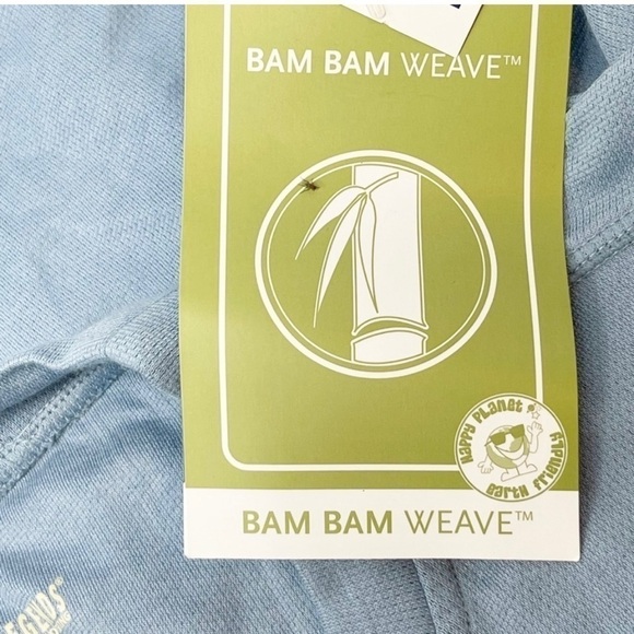 REEL LEGENDS Men’s Blue BAM BAM WEAVE Short Sleeve Bamboo Fabric Shirt Medium - Picture 5 of 5